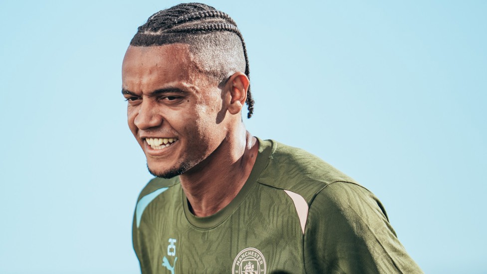 DEFENSIVE DUTIES : Manuel Akanji hard at work