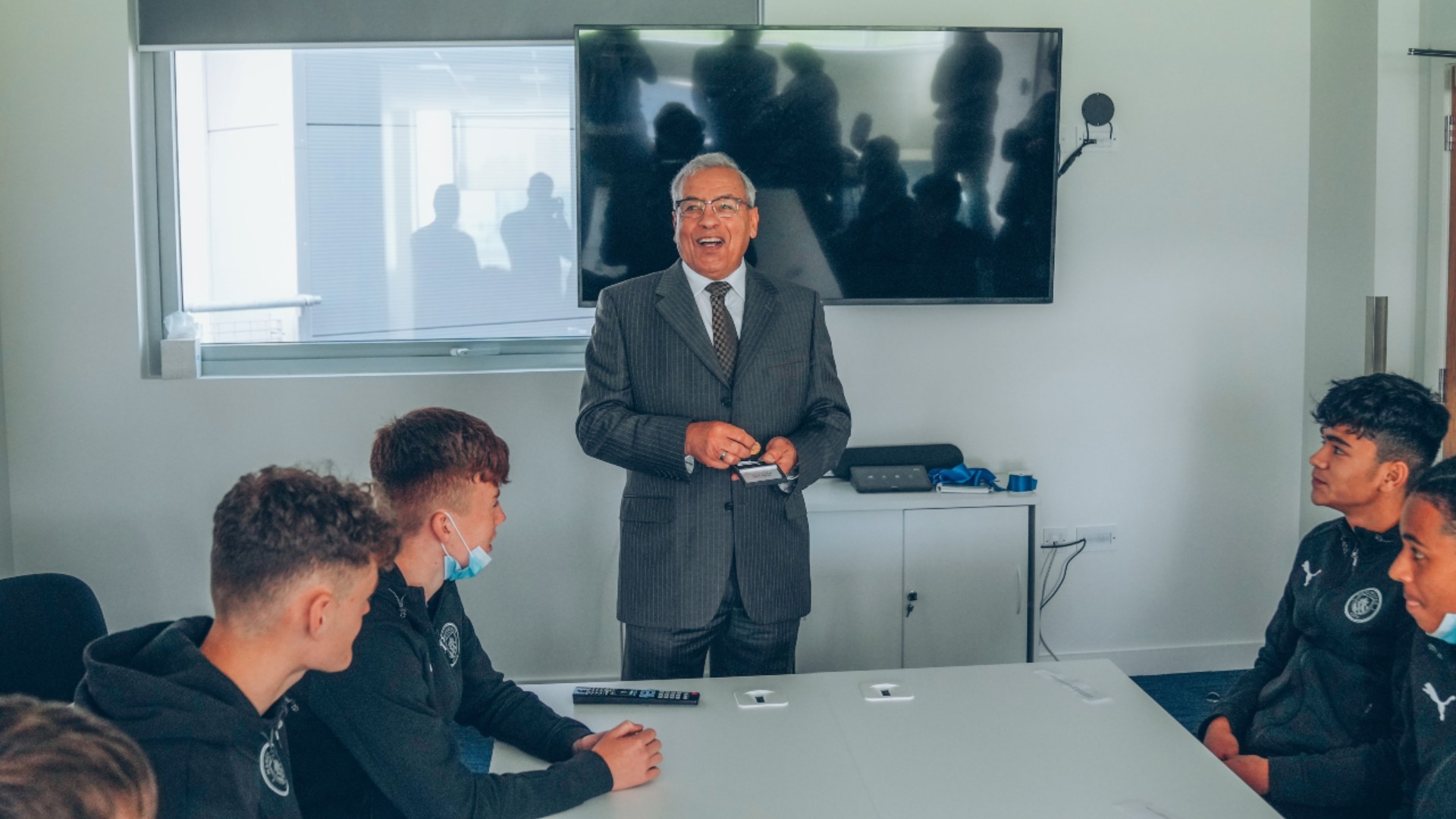 INSPIRING: Stan took part in a Q and A session with some of our Under-15 players