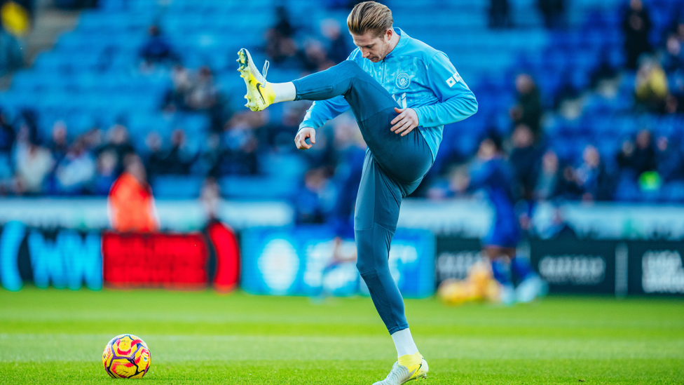 KICKING KEV : Final stretches ahead of kick-off.