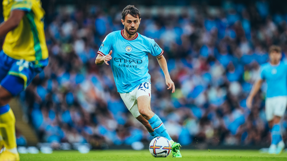 SILKY SILVA : Bernardo dribbles forward.