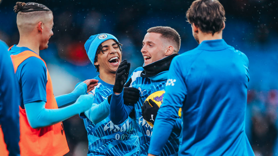 ALL SMILES: City are enjoying their football and hope to end a great 2023 in style