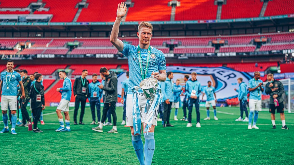 UP FOR THE CUP : De Bruyne has won the League Cup five times