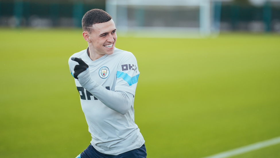 THE F FACTOR: Phil Foden was in great spirits after another superb display away at Bristol City.