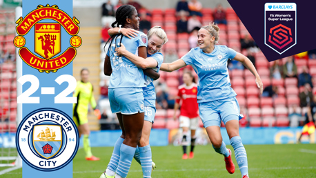 FA WSL highlights: Manchester United 2-2 City