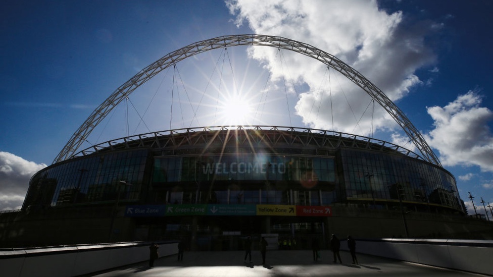 HOME OF FOOTBALL : Wembley Stadium looking as beautiful as always for the final.