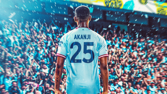 Manuel Akanji #25 of Manchester City during the Premier League