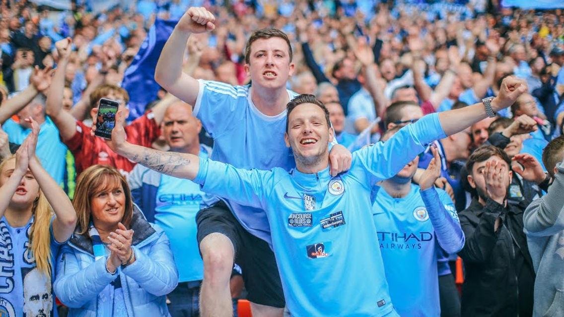 COME ON!: The City fans in full voice