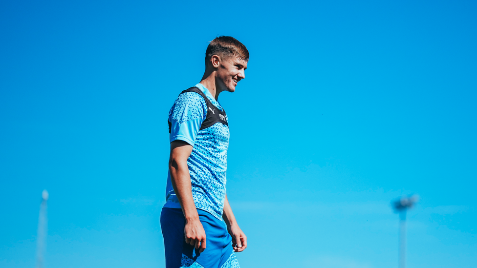 BLUE SKY THINKING: Jacob Wright is all smiles in the September sunshine