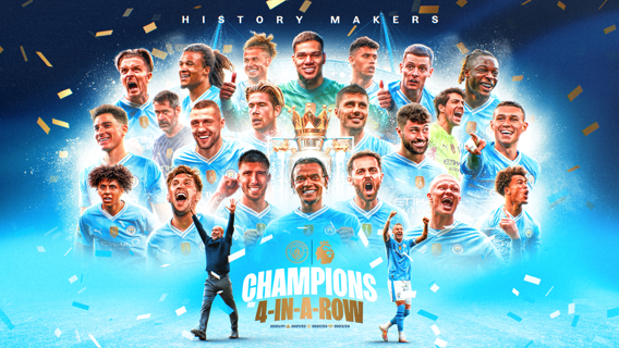 Manchester City win record fourth-successive Premier League title