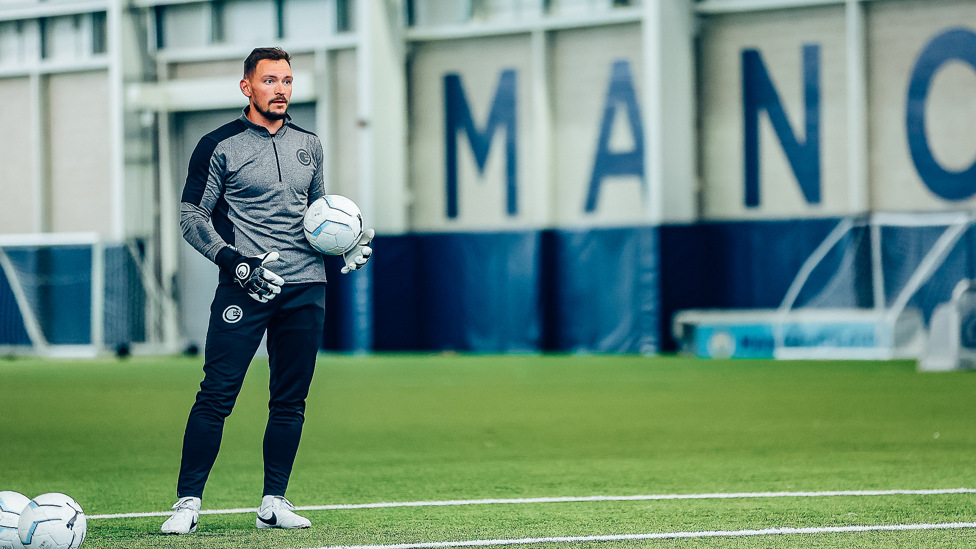 SAFE HANDS : Ex-professional goalkeeper Paul Rachubka gets ready to save some shots