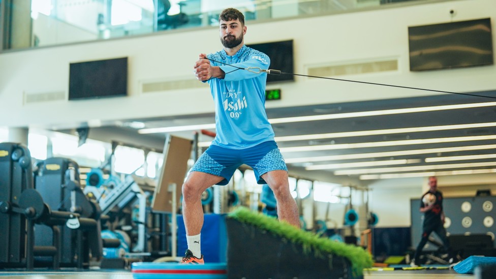 POWER PLAY : Josko Gvardiol hard at work in the gym