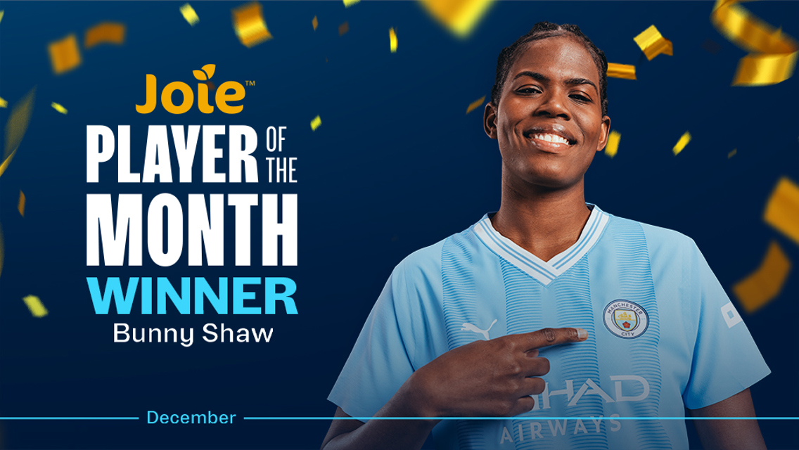 Shaw named December’s Joie Player of the Month