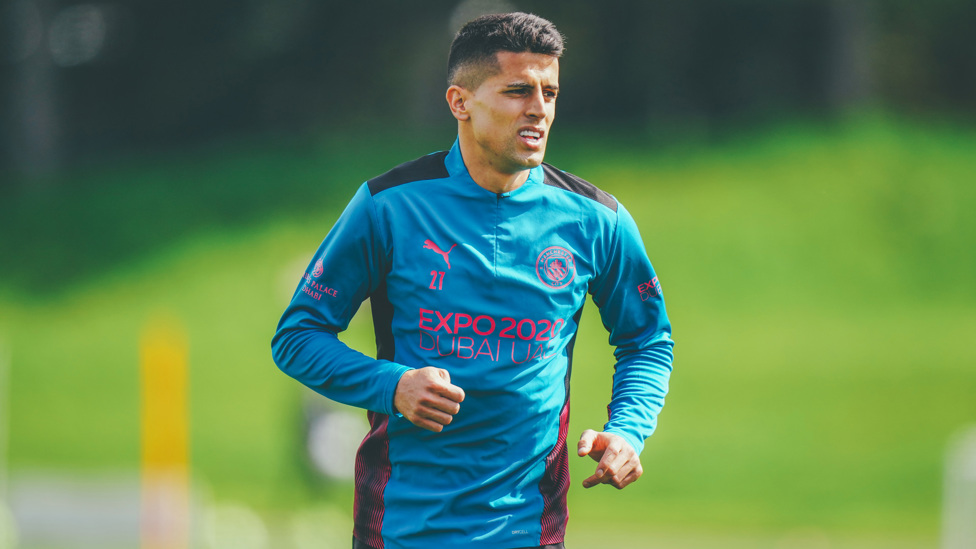 PORT OF PLENTY: Joao Cancelo goes through his paces at Saturday'ssession!