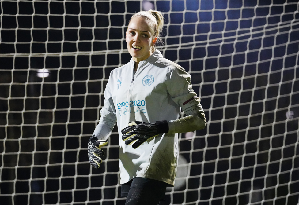 SAFE HANDS : Ellie Roebuck is set to feature at the Academy Stadium for the first time this season!