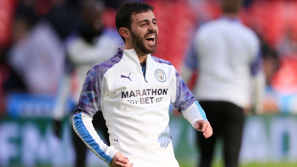 ALL SMILES : Bernardo was in high spirits during the warm-up.