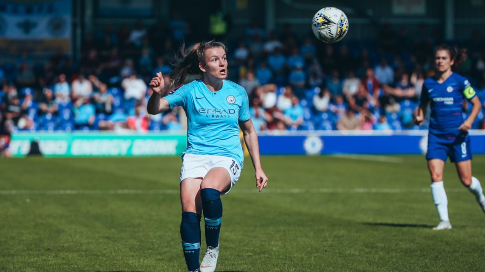 CITY BOW : The skilful forward makes her debut in a 0-0 draw with Chelsea in September 2018.