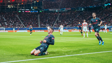 KNEE SLIDE: Foden enjoyed that one!