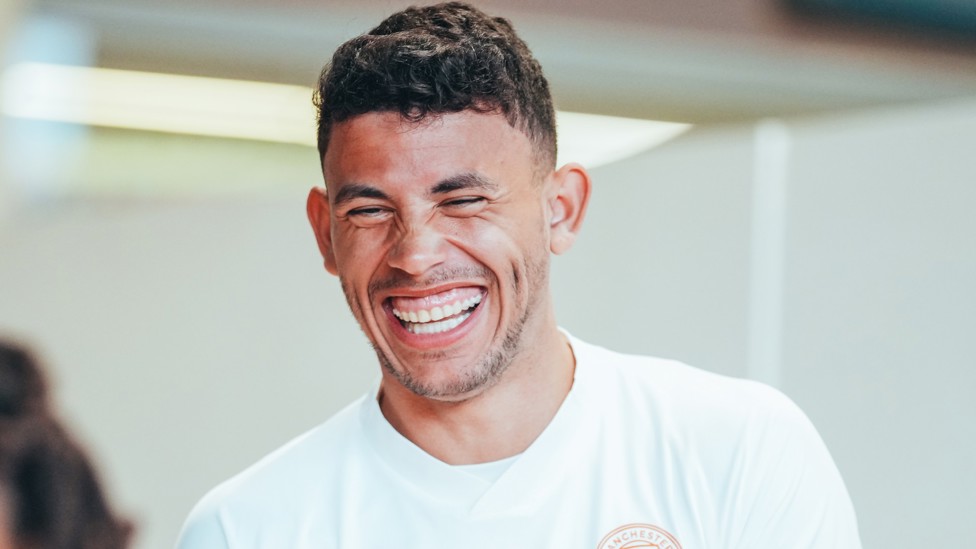 ALL SMILES  : Matheus Nunes in fine spirits.