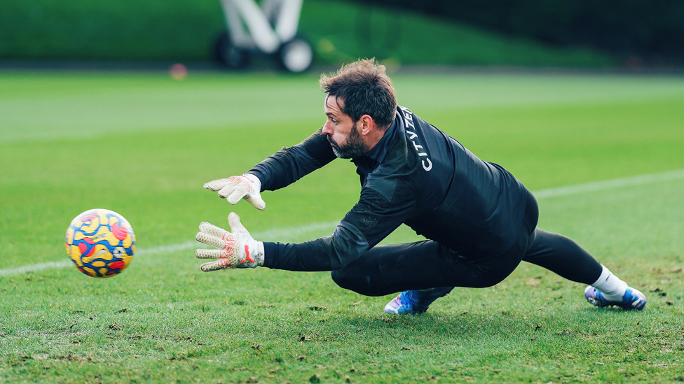 Scott Carson gets down low