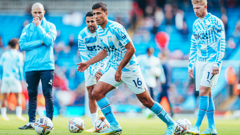 RODRI RETURNS : Our midfield maestro makes final preparations ahead of his return to the starting XI.