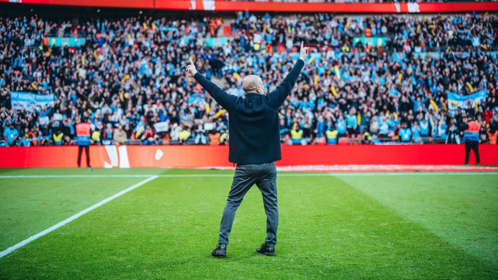 CONDUCTOR : Pep praises the fans at Wembley