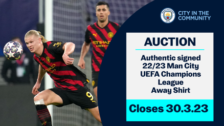 Signed City away shirts up for auction in aid of CITC