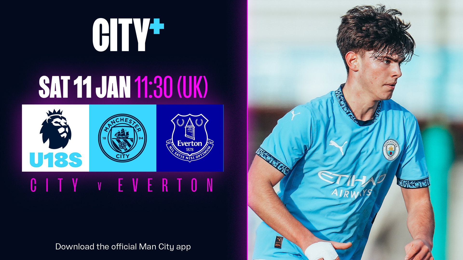 Saturday 11 January: City v Everton – Under-18 Premier League North