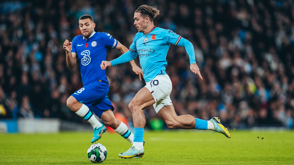 GALLOPING GREALISH : On the charge forward early on.