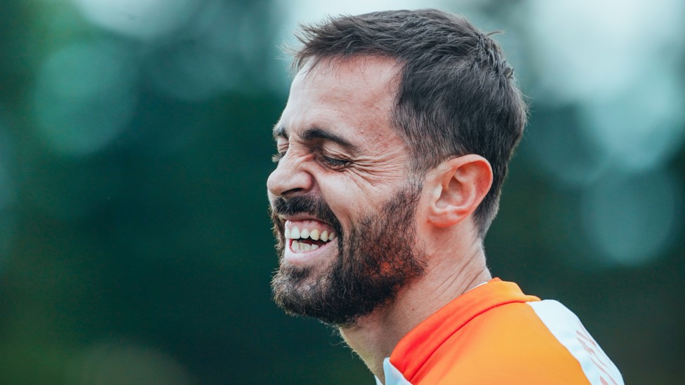 SILVA SMILE : Bernardo Silva in high spirits