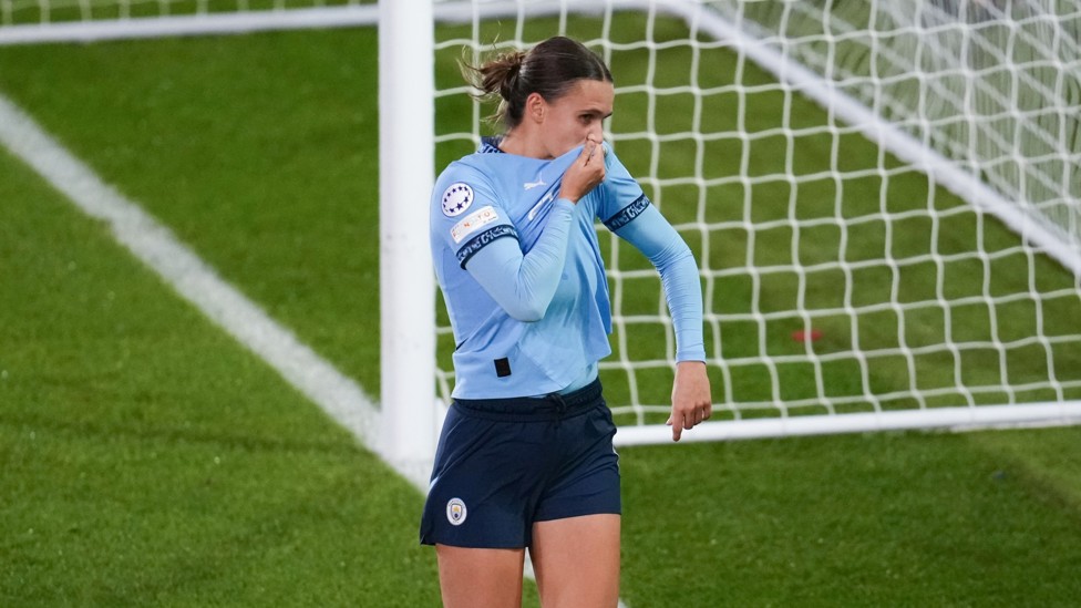 GOAL : Kerstin bags her first goal for City in our 2-0 Champions League win over St Polten. 