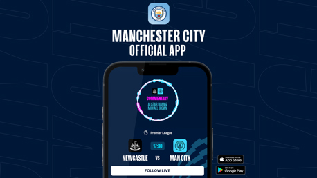 How to follow Newcastle v City on our official app
