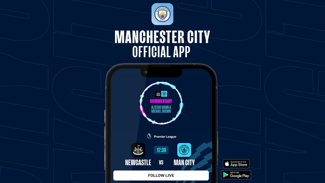 How to follow Newcastle v City on our official app