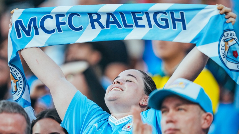 PROUD BLUE : A local City fan shows her colours