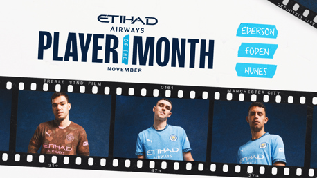 Etihad Player of the Month: November nominees revealed