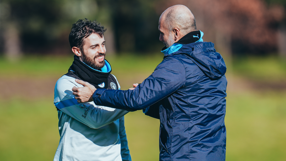 ALL SMILES : Bernardo Silva and Pep Guardiola