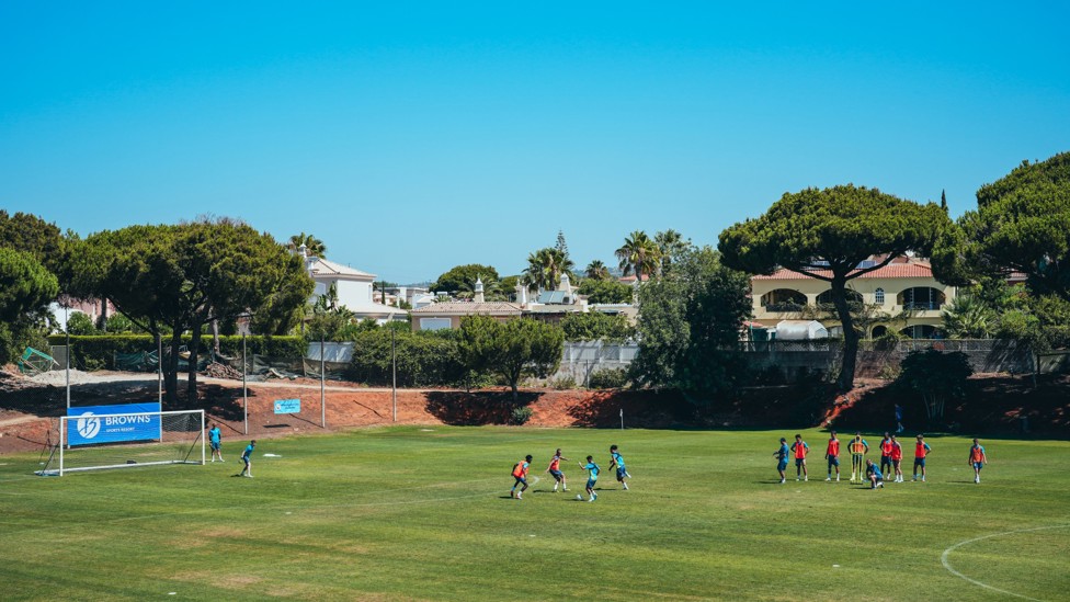 SETTING THE SCENE : Portugal looking idyllic during training. 