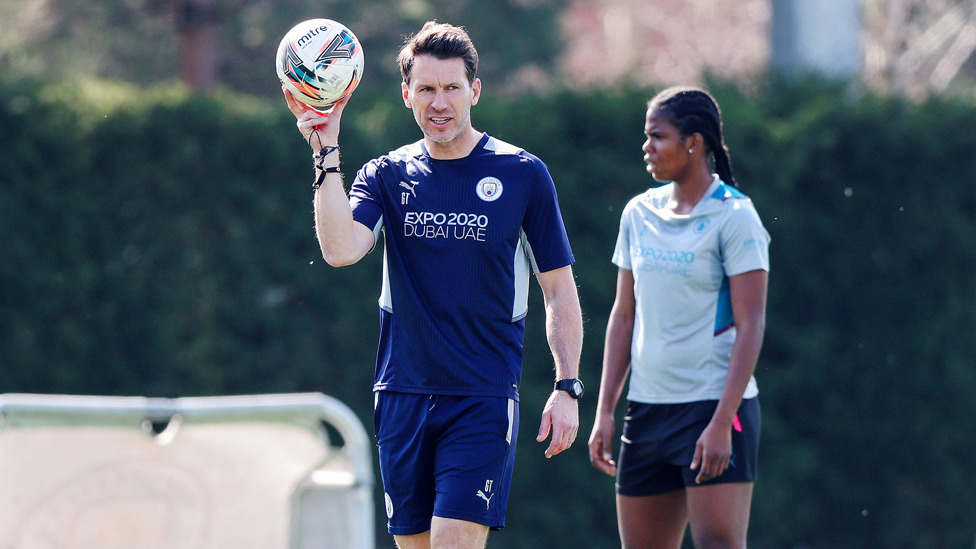 GO TIME : Gareth Taylor delivers his instructions.