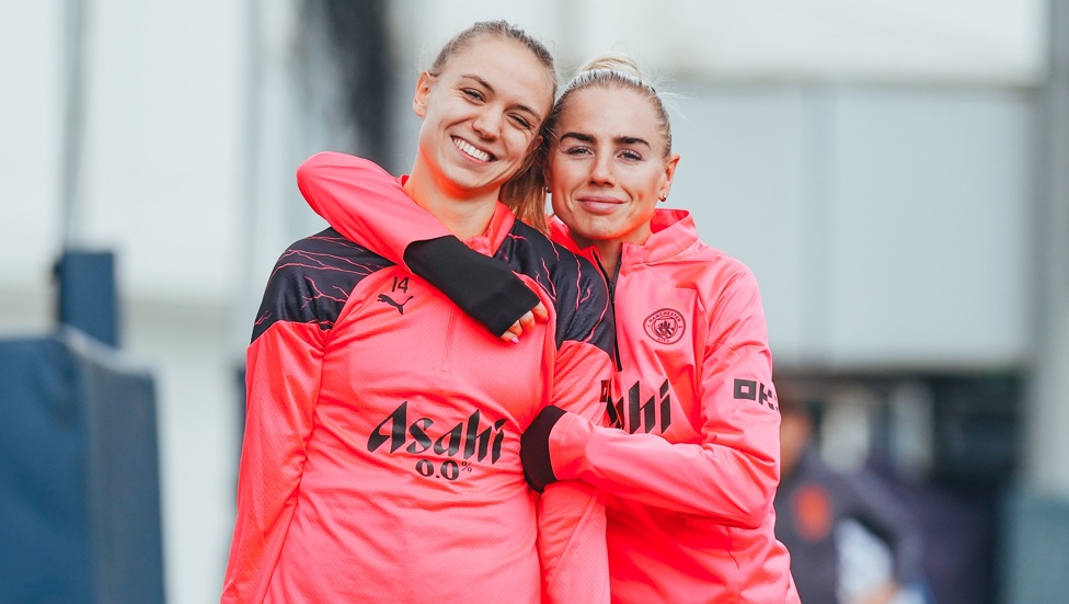 Esme Morgan and Alex Greenwood: Best pals!