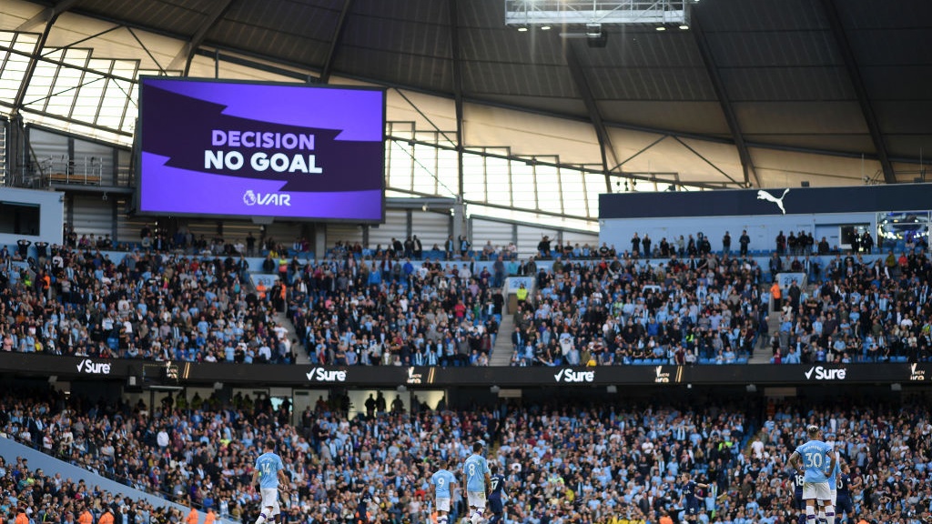 FAMILIAR FOE : Gabriel Jesus' late strike was chalked off for a handball in the build up.