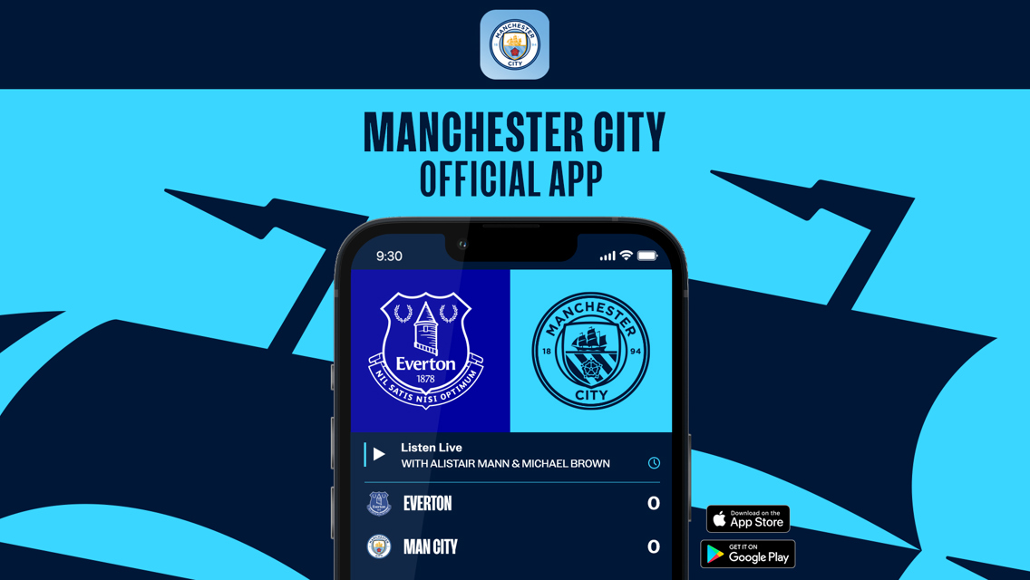 How to follow Everton v City on our official app 