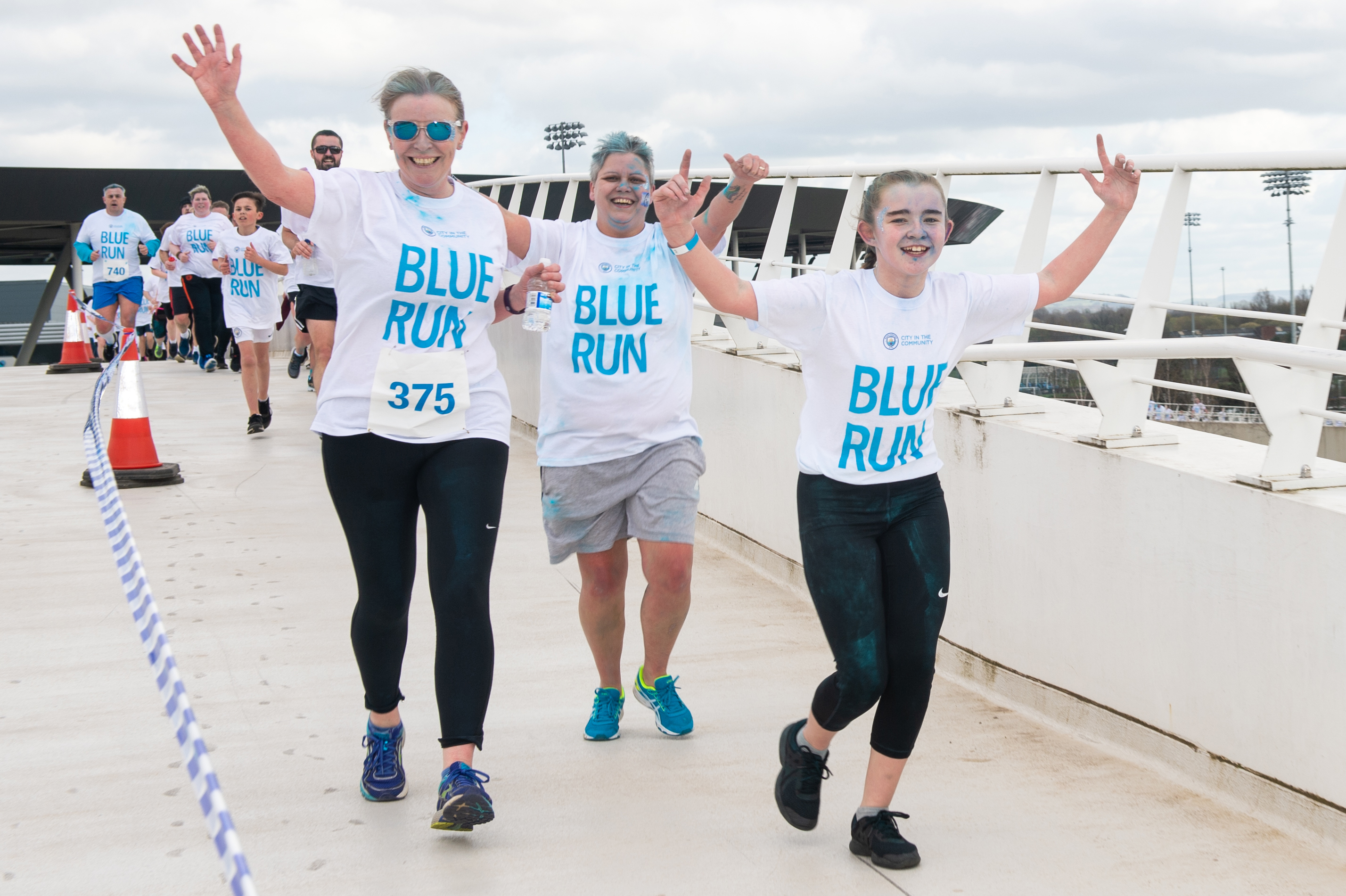 ALL SMILES : Participants revelled in the Blue Run