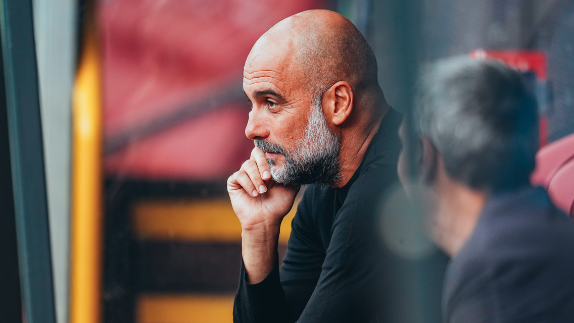 THE BOSS: In the dugout.