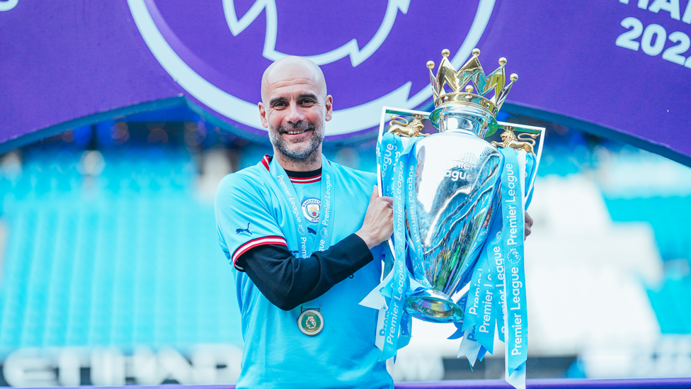 SAVE THE BEST TILL LAST : The boss with the trophy - what a sight!