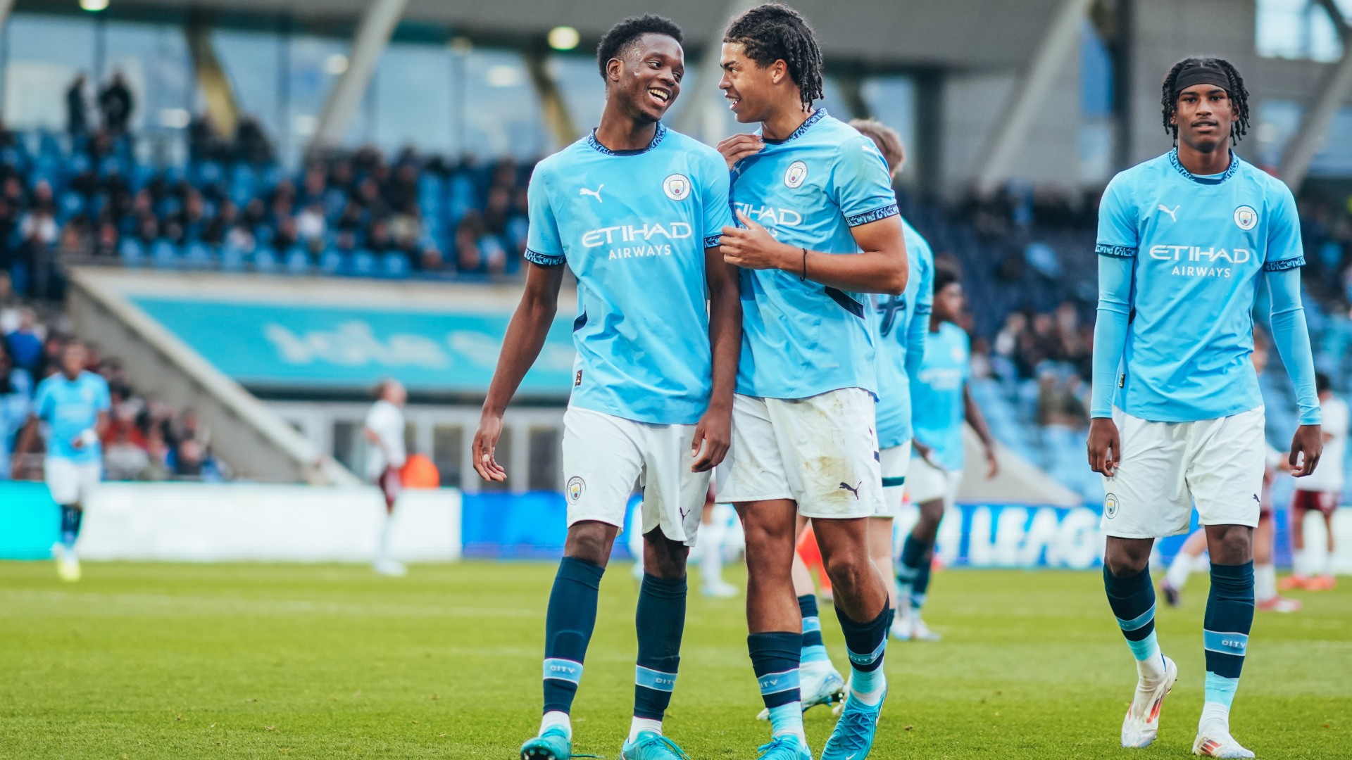  : Justin Oboavwoduo and Jahmai Simpson-Pusey thrilled with the third goal.