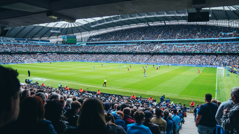 HOME: The Etihad was in fine voice.