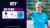 Watch City's Under-18 Premier League Cup trip to Derby on CITY+ 