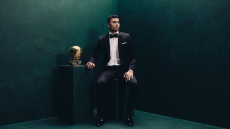 Gallery: Rodri gets suited up with his Ballon d'Or trophy