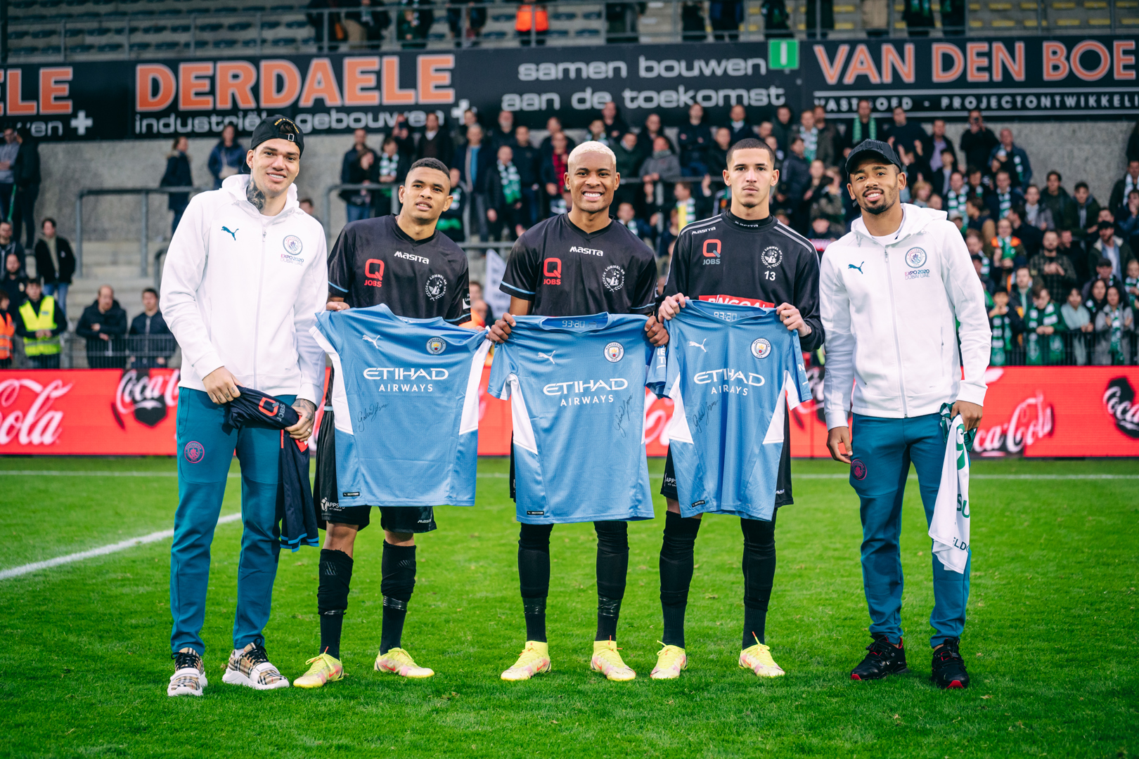  In pictures: Ederson and Gabriel Jesus visit Lommel SK