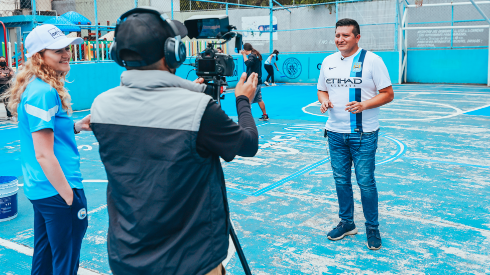 Supporters Club : Local Man City fan Jorge was delighted to support the event 