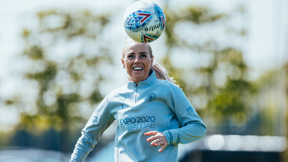 HAVING A BALL : All smiles from Alex Greenwood